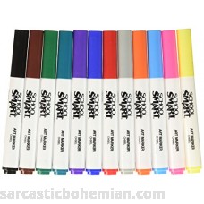 School Smart Non-Toxic Art Marker Chisel Tip Assorted Colors Pack of 12